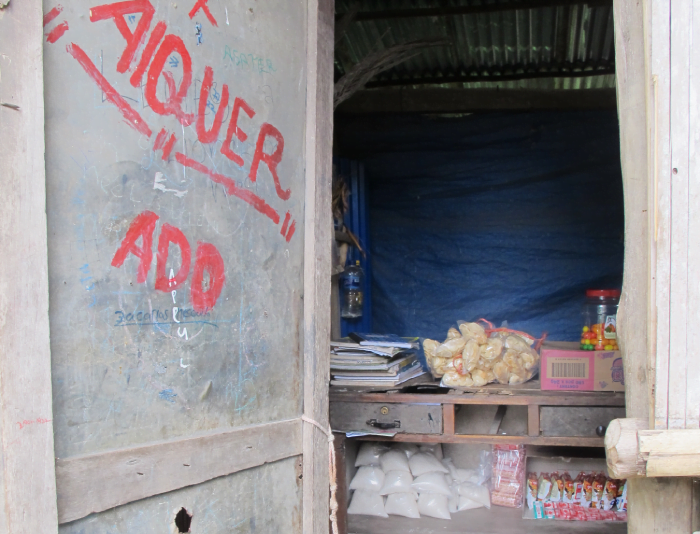 The entrance to Marisa's kiosk