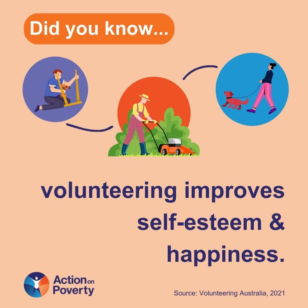 Voluntasker - volunteering improves self esteem and happiness