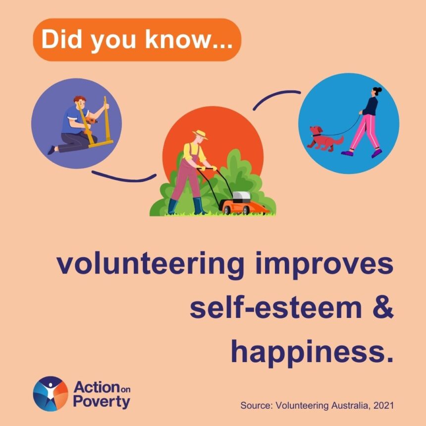 Voluntasker - volunteering improves self esteem and happiness