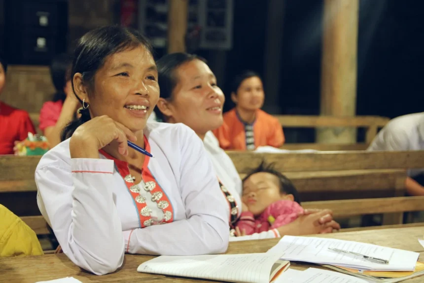 Woman learning